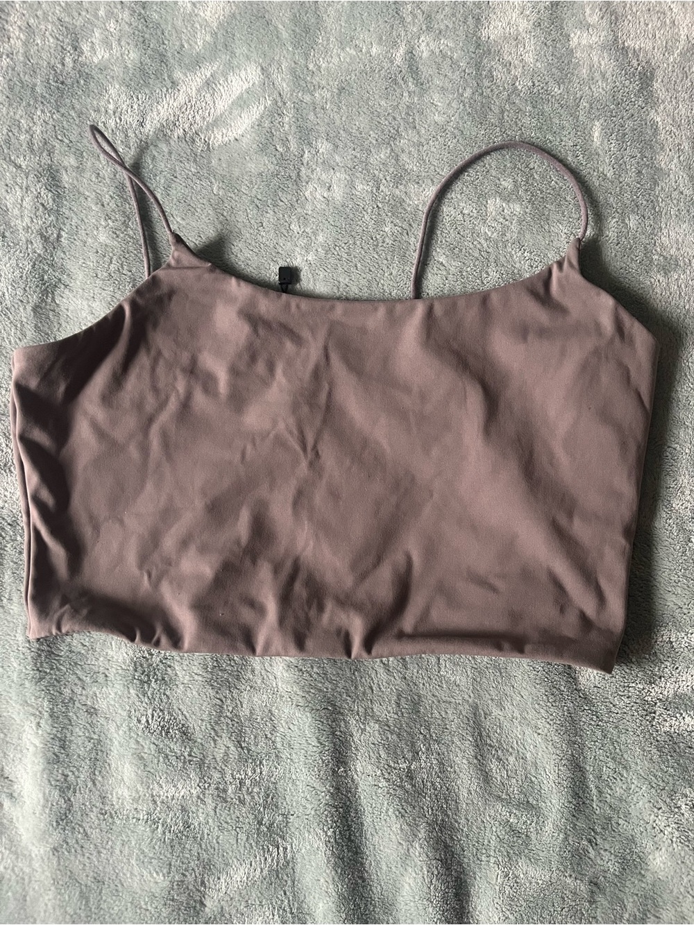 GARAGE  Spaghetti-Strap Crop Top Grey